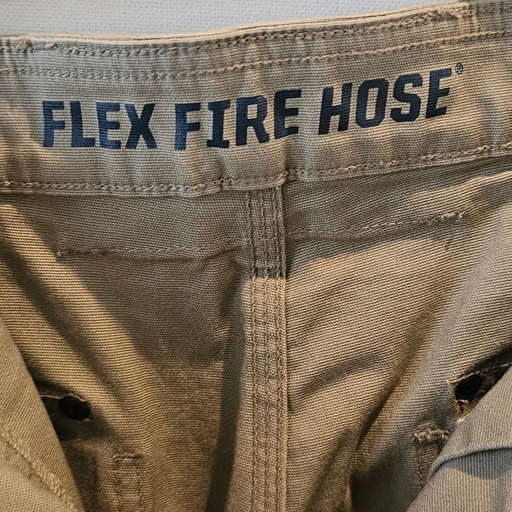 Duluth Trading Co Flex Fire‎ Hose Cargo Pants Mens 38x30 Brown Workwear Utility